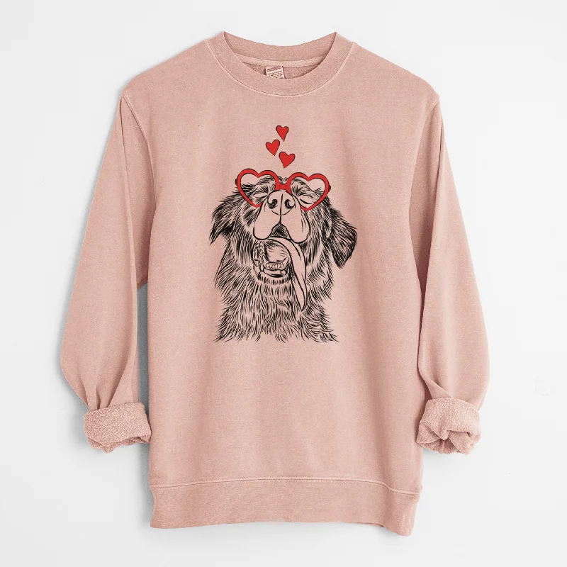 Valentine Quint the Mixed Breed - Unisex Pigment Dyed Crew Sweatshirt Hoodie with Side Slits Relaxed Casual