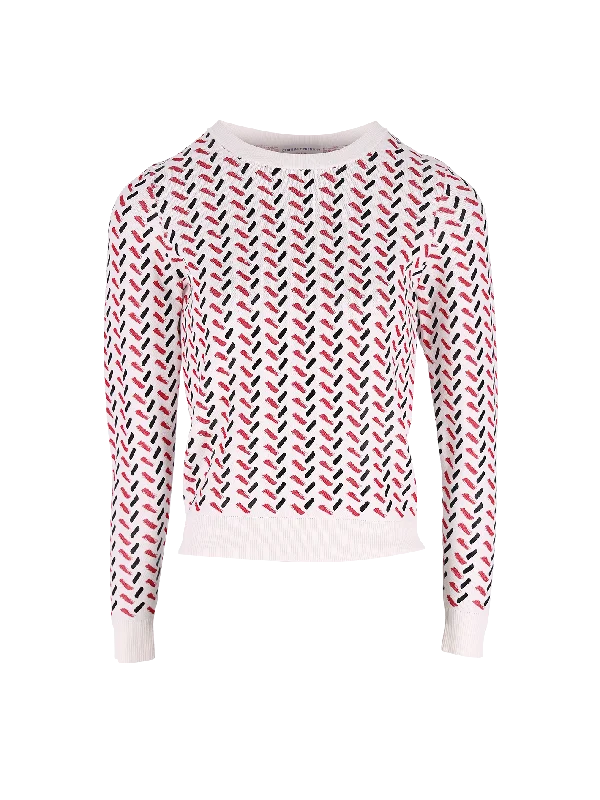 nylon printed jumper Turtle Neck Boat Neck Asymmetrical Neck