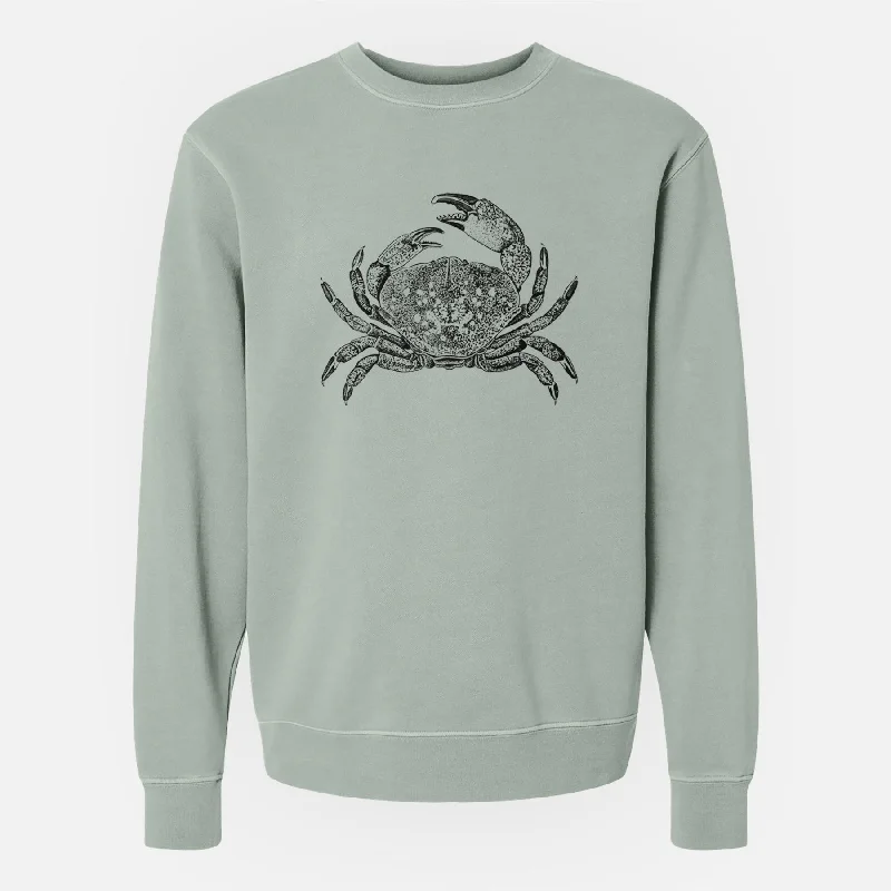 Dungeness Crab - Unisex Pigment Dyed Crew Sweatshirt Hoodie with Mesh Breathable Sporty
