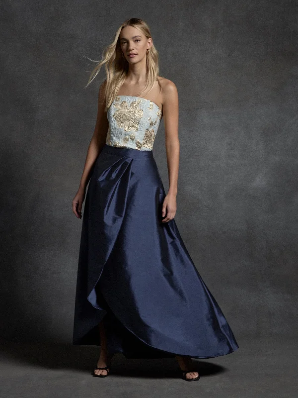 Rene Skirt - Navy leather skirt durable
