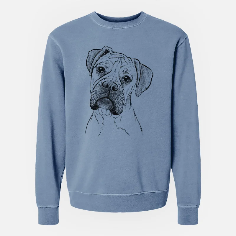Bare Reuby the Boxer - Unisex Pigment Dyed Crew Sweatshirt Hoodie with Belted Waist Structured Tailored