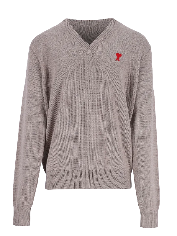 logo v-neck jumper Collared Crew Neck Turtle Neck
