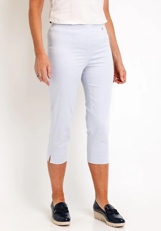 Robell Maire 07 Slim Fit Cropped Trousers, Light Grey Trousers Cargo pockets