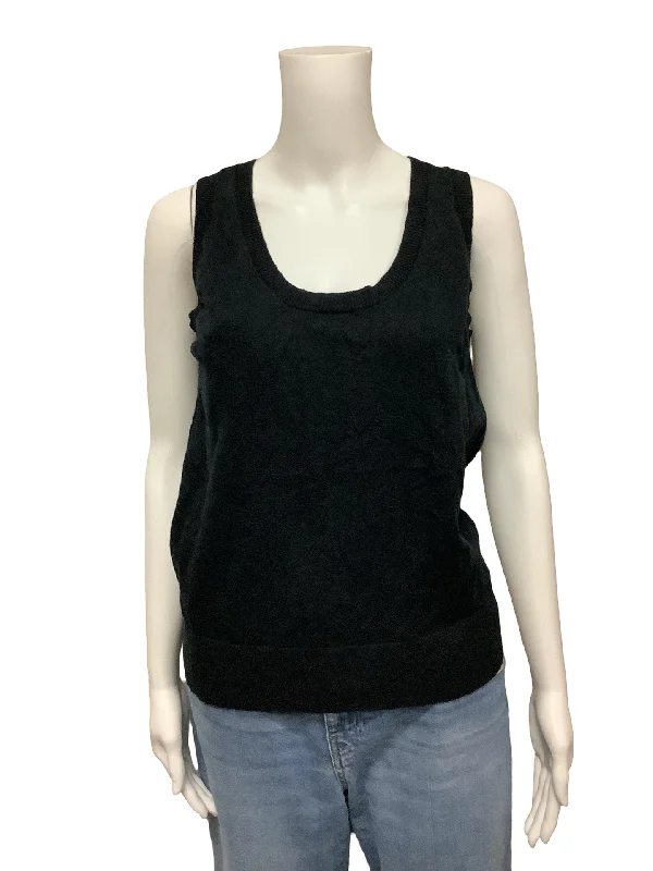 Minnierose Crew Neck Sweater Size: L Satin Fabric Silk Fabric Chiffon Fabric