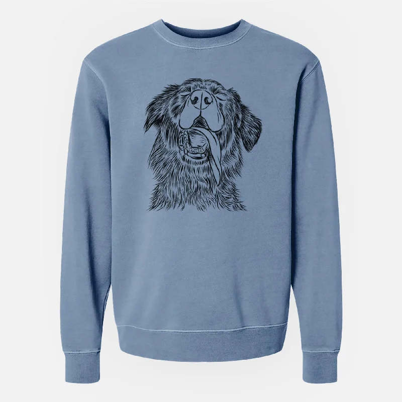 Bare Quint the Mixed Breed - Unisex Pigment Dyed Crew Sweatshirt Hoodie with Hem Contrast Bold Stylish