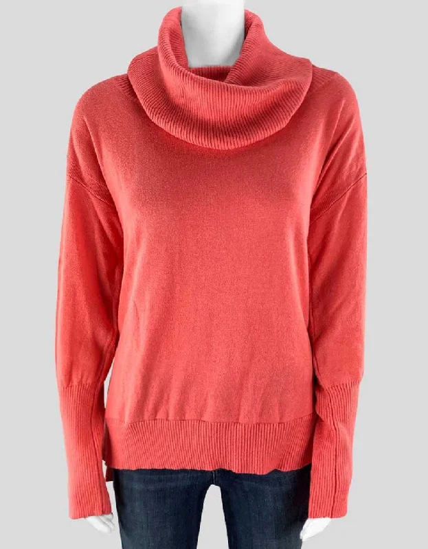 Jessica London Coral Cowl Neck Sweater Women Size 14/16 US Sequined Glittery Shiny