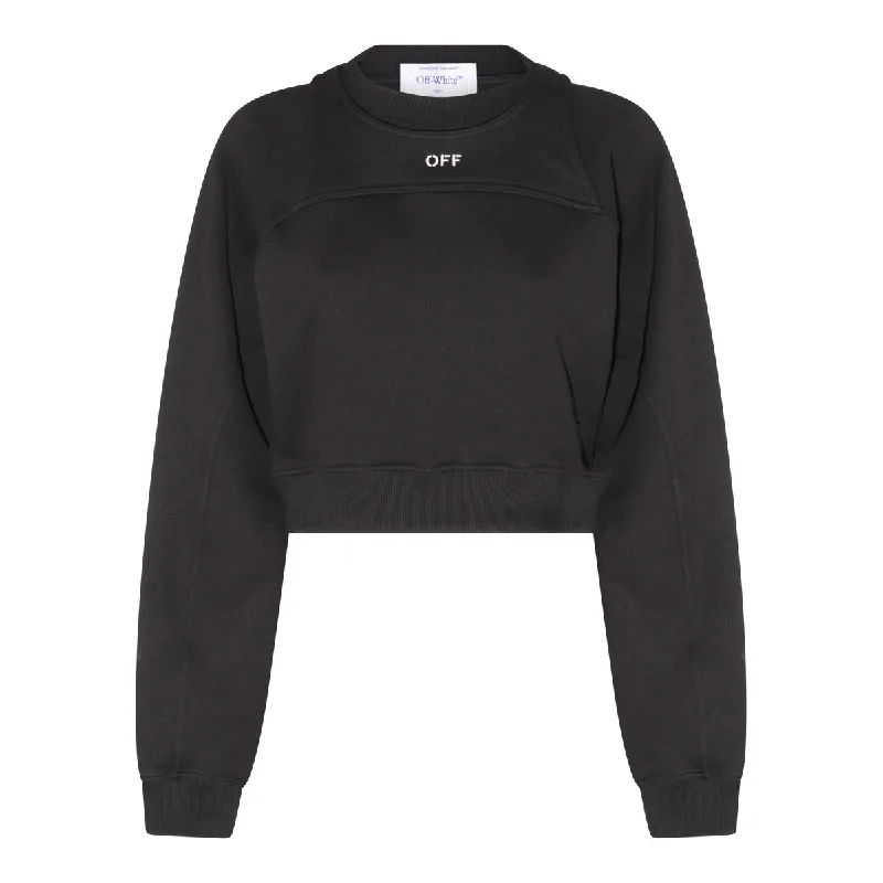 Off-white Sweaters Black Striped Floral Plaid