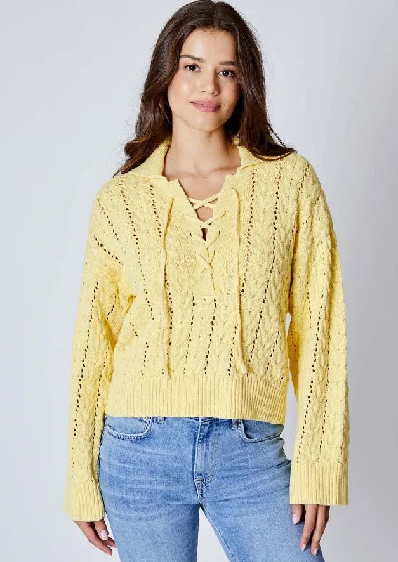 laceup sweater Terry Terry Cloth Terry Knit