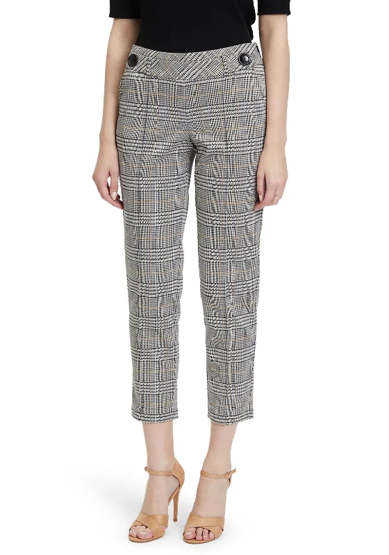 Betty Barclay Slim Leg Check Trouser, Black Trousers practical durable