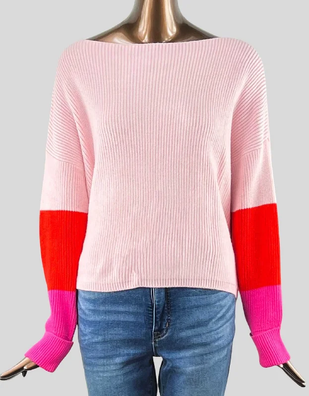 French Connection Babysoft Color Block Jumper - X-Small Fleece Fabric Down Fabric Feather Fabric
