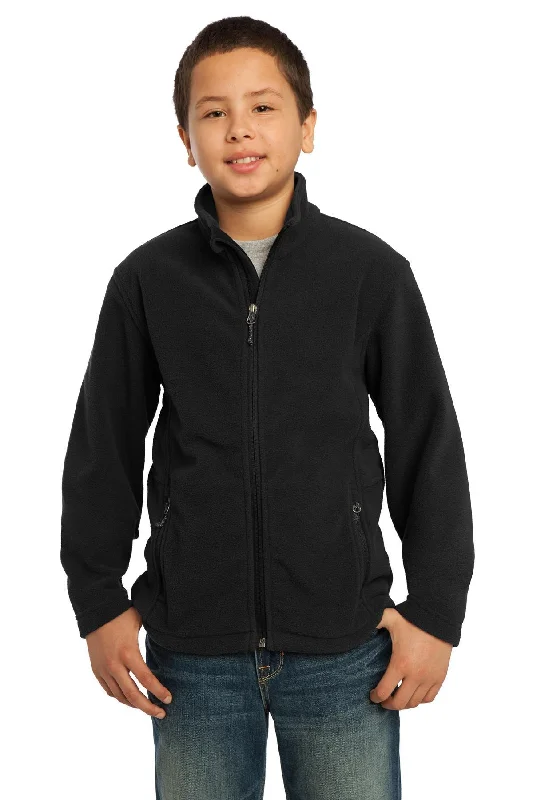 Port Authority Youth Value Fleece Jacket. Y217 Collared Jacket Crew Neck Jacket Turtle Neck Jacket