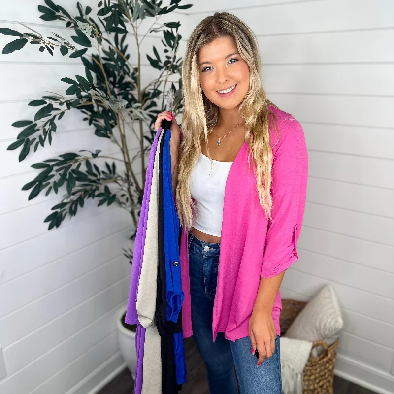 Dear Scarlett I am so Productive Bulgari Three Quarter Sleeve Cardigan - 5 colors! Layered Multi-layer Single Layer