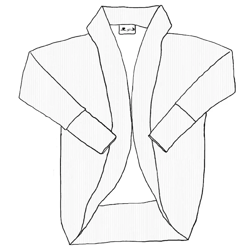 RIB KNIT - Ladies' Cardigan Collared Crew Neck Turtle Neck