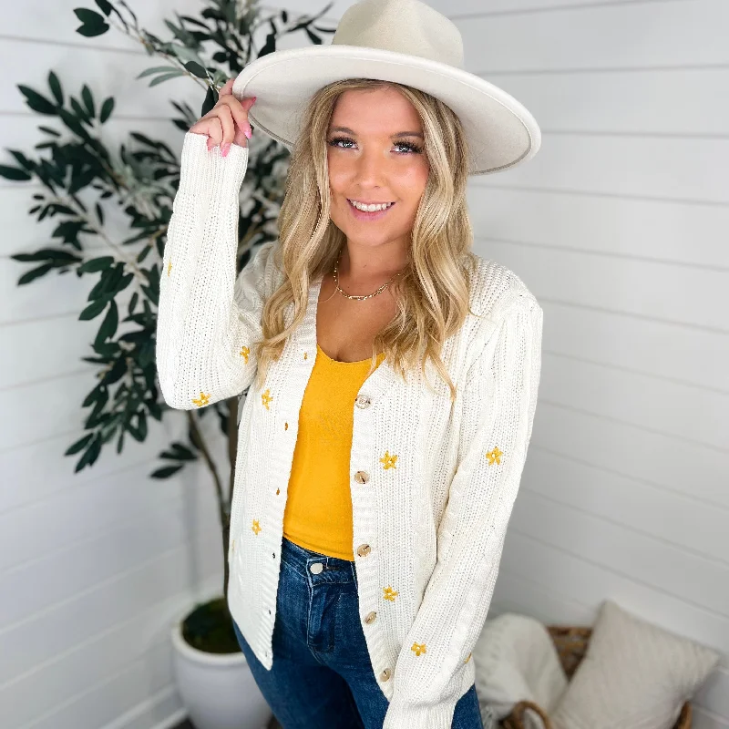 Itsy Bitsy Knit Long Sleeve White Avery Mae Cardigan Plaid Cardigan Polka Dot Checkered