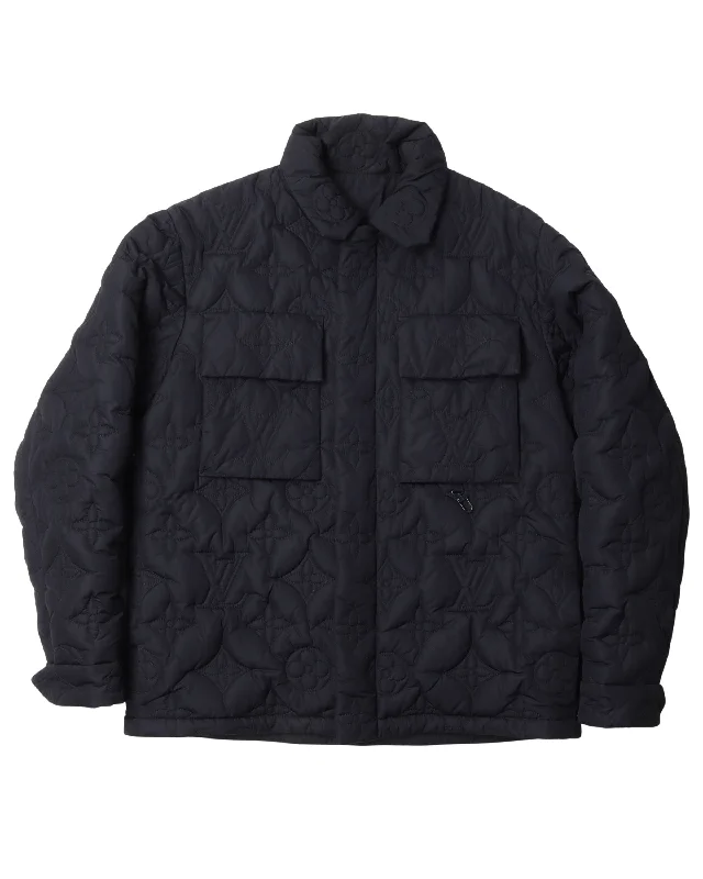 Monogram Puffer Jacket Anorak Shell Jacket Lightweight Jacket