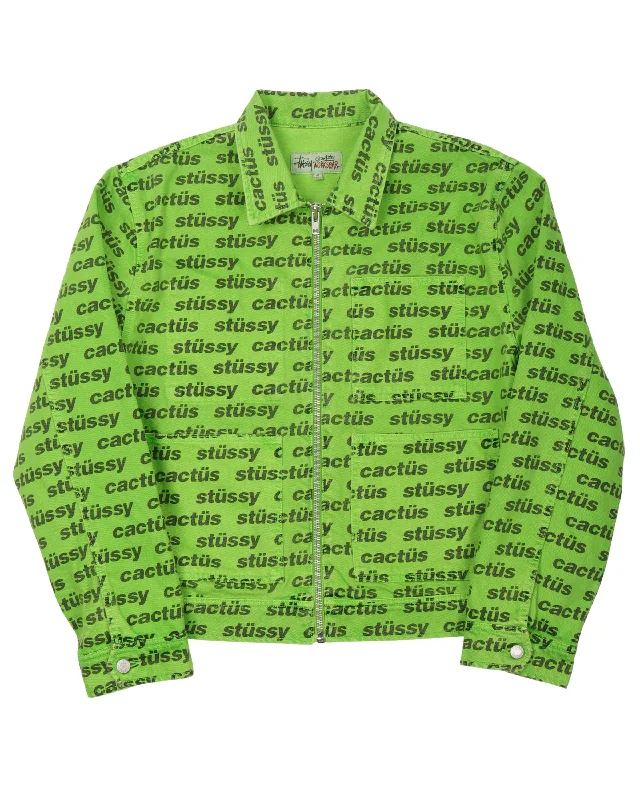 Cactus Plant Flea Denim Jacket Satin Fabric Silk Fabric Chiffon Fabric