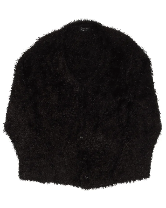 Furry Cardigan Bright Pastel Dark