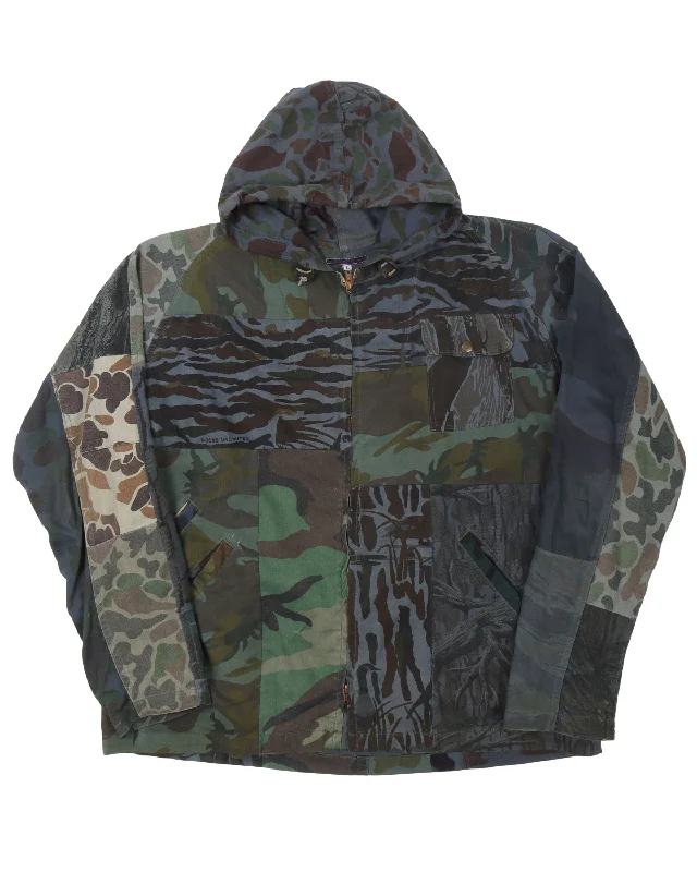 Multi-Camouflage Jacket Ribbed Jacket Pleated Jacket Ruffled Jacket