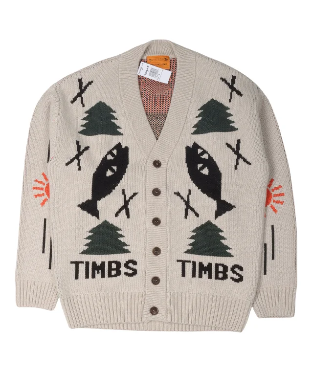 Nina Chanel Abney Intarsia Cardigan Zippered Front Buttoned Front Snap Front
