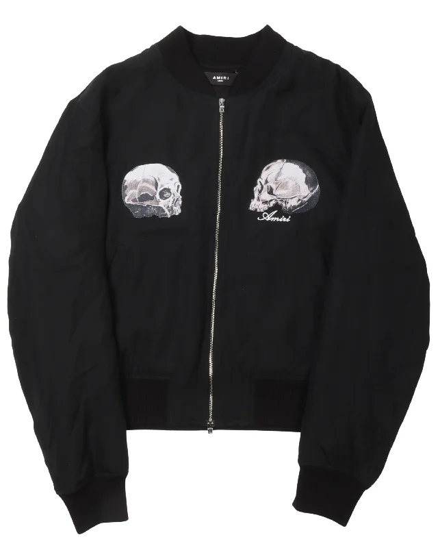 Wes Lang Dual Skull Bomber Jacket Jacket Blazer Coat