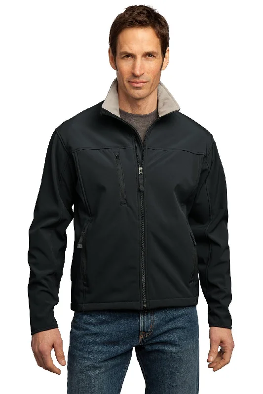 Port Authority Tall Glacier Soft Shell Jacket. TLJ790 Boat Neck Shawl Collar Notched Collar