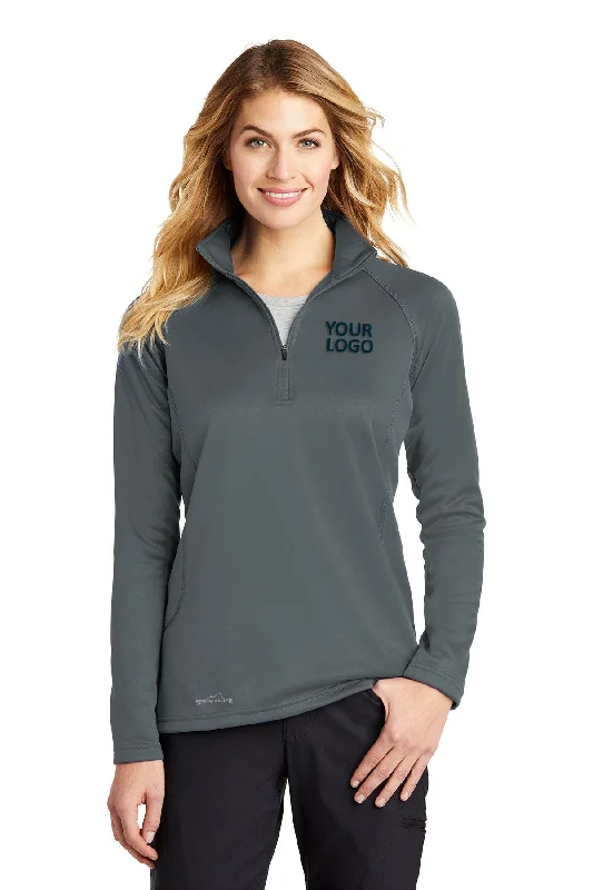 Eddie Bauer Ladies Custom Half-Zip Layer Fleece Jackets, Iron Gate Insulated Jacket Fitted Jacket Loose Jacket
