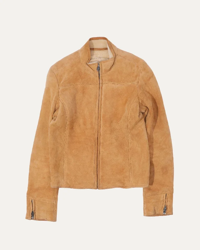 Suede Zip Jacket Nylon Jacket Polyester Jacket Spandex Jacket