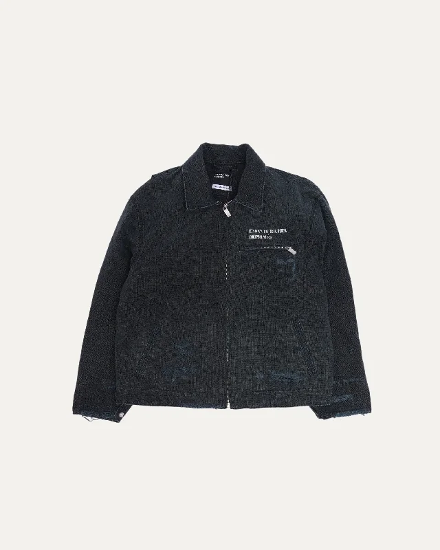 Distressed Work Jacket Print Jacket Jacquard Jacket Embroidered Jacket