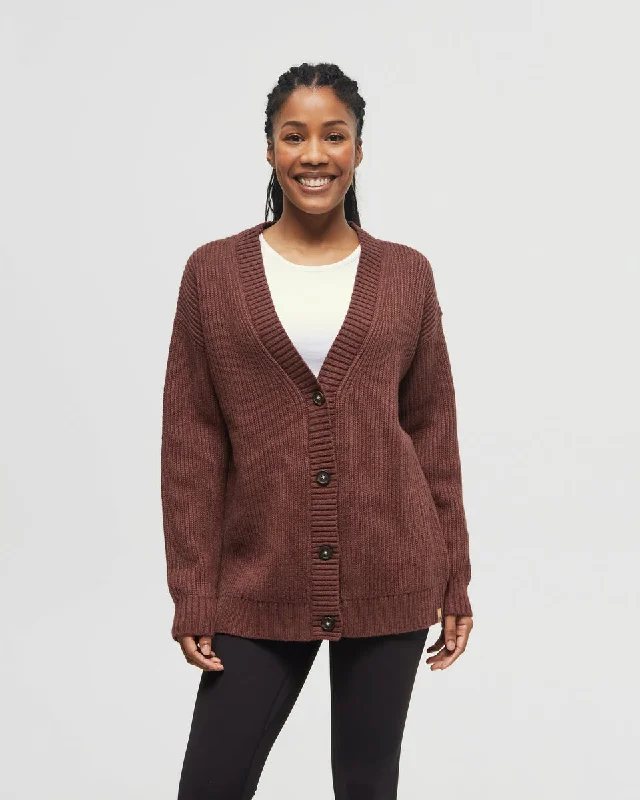 Highline Oversized Button Cardigan Lace Blend Ribbed Blend Corduroy Blend