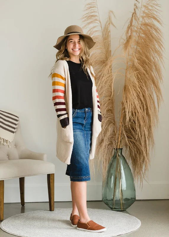 Cozy Striped Warm Cardigan - FINAL SALE Lightweight Heavyweight Midweight