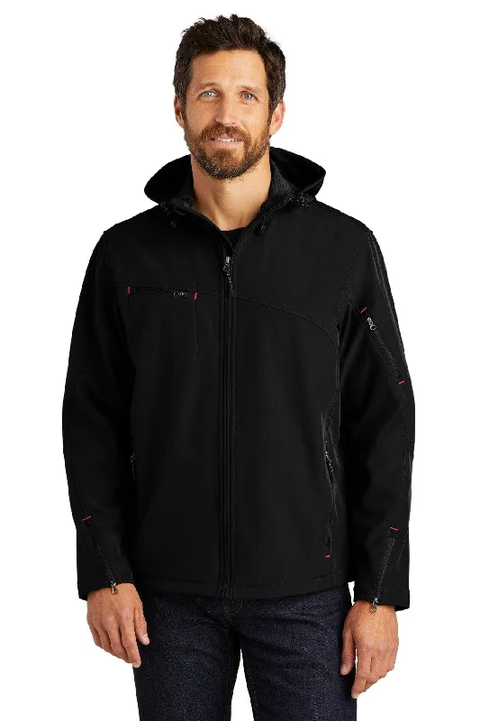 Port Authority Textured Hooded Soft Shell Jacket. J706 Elasticated Jacket Padded Jacket Insulated Jacket
