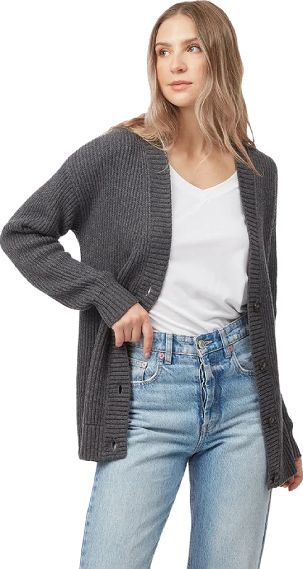 Oversized Button Cardigan - Women's|-|Cardigan boutonné surdimensionné - Femme Striped Floral Plaid