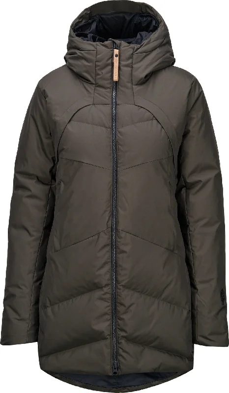 Princino II Slick Touch Long Jacket - Women's|-|Manteau Long à toucher lisse Princino II  - Femme Denim Fabric Leather Fabric Suede Fabric