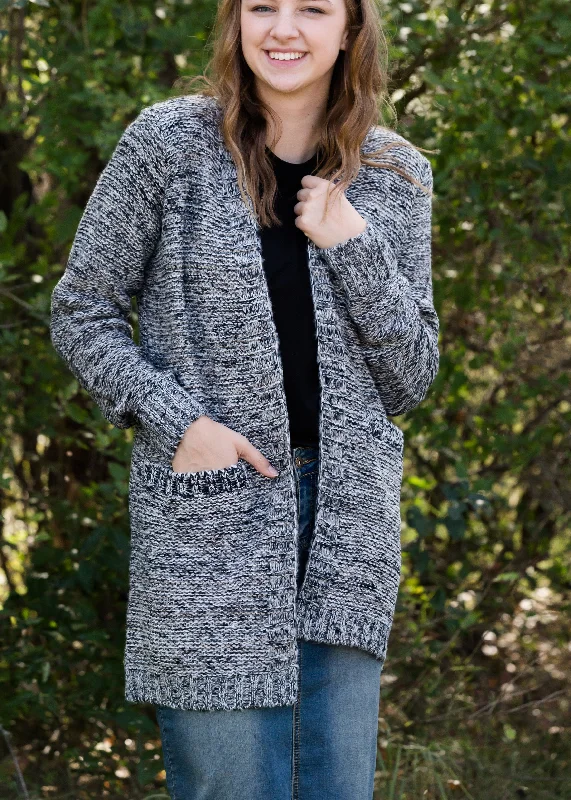 Tri-Tone Textured Open Cardigan - FINAL SALE Modern Contemporary chic