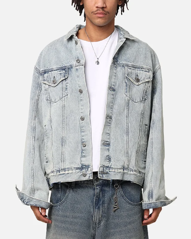 Ksubi Oh G Jacket Acid Trip Trash Jacket Denim Faux Fur Fabric Real Fur Fabric Shearling Fabric Faux Fur Fabric Real Fur Fabric Shearling Fabric