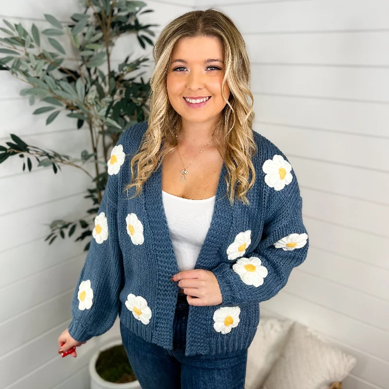 Saying it All Knit Long Sleeve Avery Mae Cardigan - 2 colors! Patchwork Embroidered Appliqued