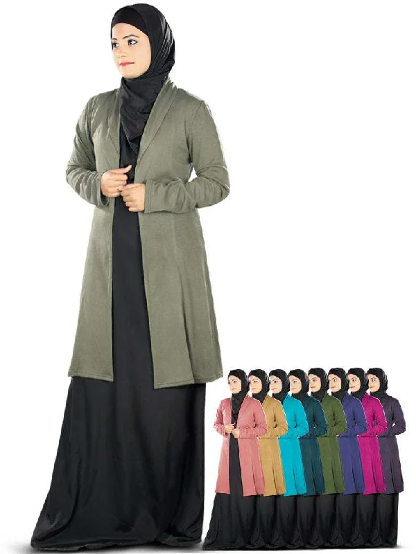 Haneefa Jersey Cardigan Spandex Rayon Corduroy
