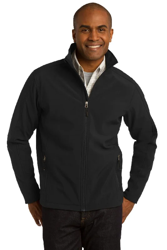 Port Authority Tall Core Soft Shell Jacket. TLJ317 Stand-Up Collar Roll-Neck Collar Turtle Neck
