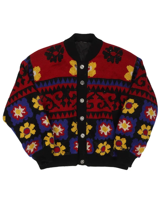 Vintage Cardigan Elasticated Padded Insulated