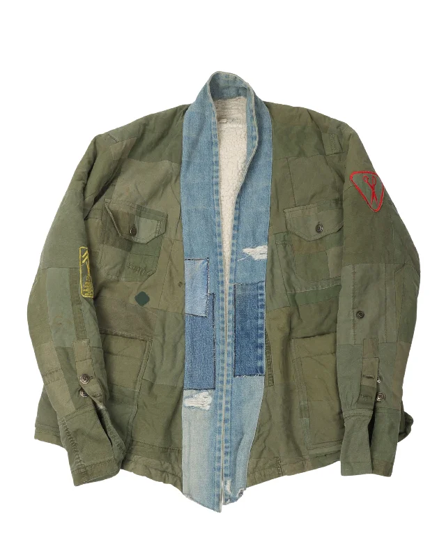 GL-Scraps Shearling Jungle Cardigan Anti-Pilling Anti-Shrink Durable
