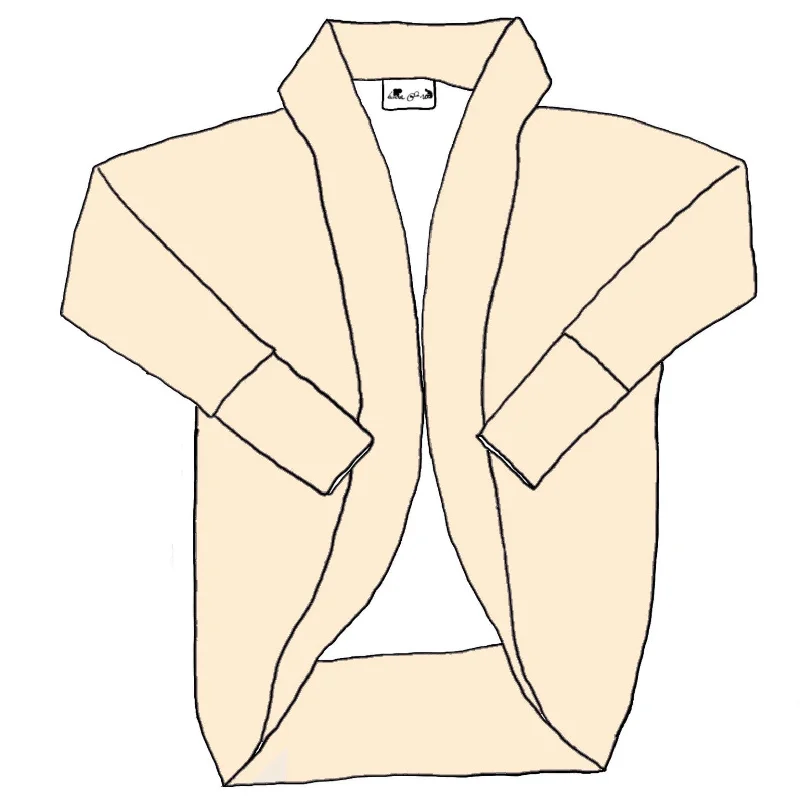 JERSEY - Ladies' Cardigan Hooded Caped Shawl Collar