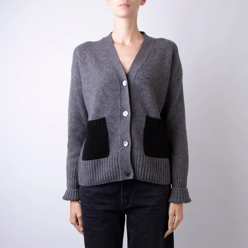 BE YOU CARDIGAN CD3070F4 A02 BICOLORE Real Fur Shearling Chenille