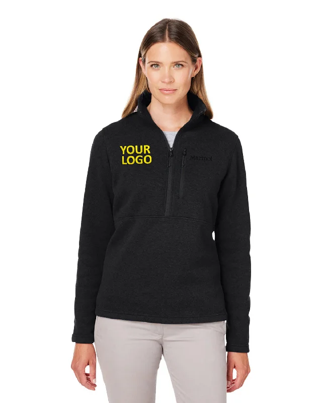 Marmot Ladies Dropline Half-Zips Jackets, Black Striped Jacket Polka Dot Jacket Floral Jacket