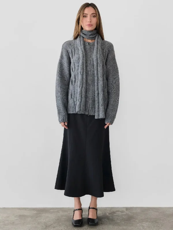The Gillian Cardigan With Scarf Hooded Cardigan Collared Cardigan Shawl Collar