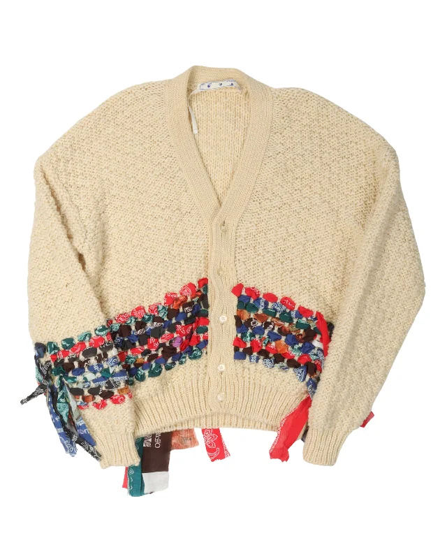 Paisley Detailed Cardigan Fitted Loose Oversized