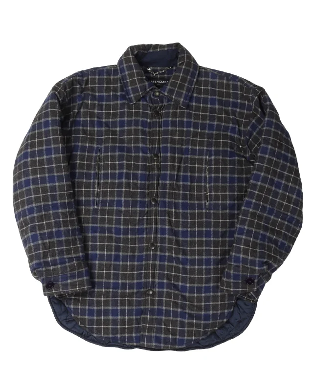 FW17 Quilted Padded Flannel Jacket Wool Fabric Cashmere Fabric Tweed Fabric