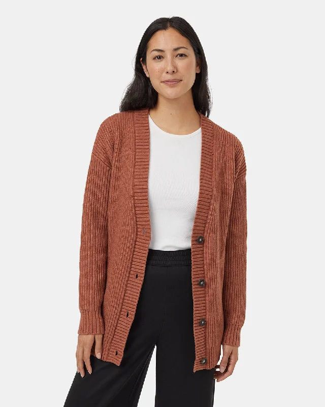 Highline Oversized Button Cardigan Mesh Blend Leather Blend Suede Blend