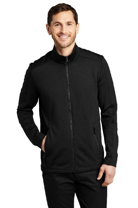 Port Authority  Grid Fleece Jacket. F239 Denim Jacket Leather Jacket Suede Jacket