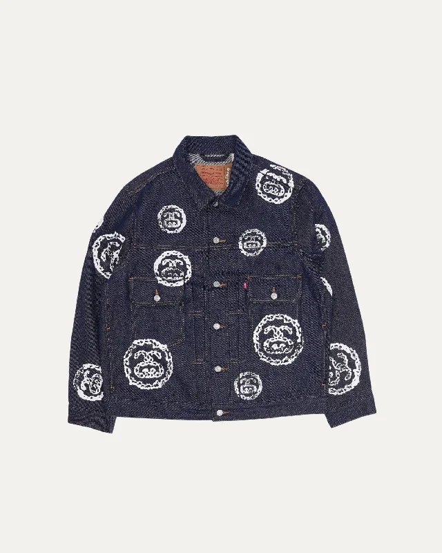 Denim Tears Levi's Type 2 Trucker Jacket Front Pockets Side Pockets Patch Pockets