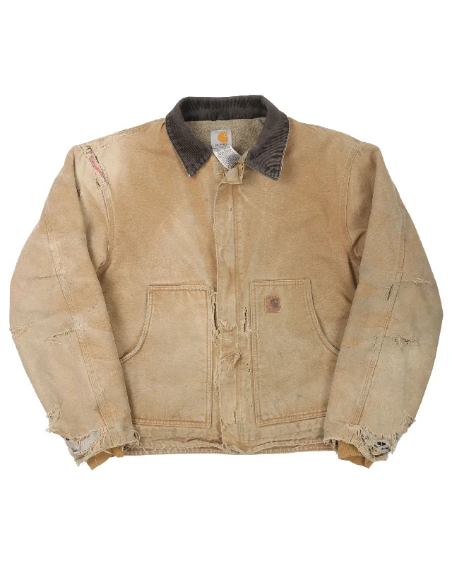 Carhartt Detroit Corduroy Collar Jacket Zippered Front Buttoned Front Snap Front